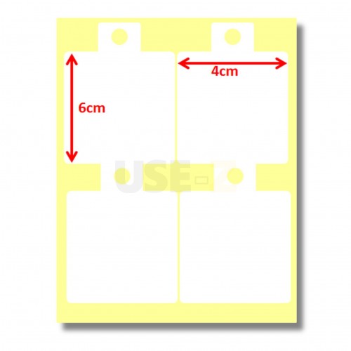 Etiqueta de Papel Couche com 40mm de Largura e 60mm de Comprimento - Pacote com 20 Unidades Etiqueta de Papel Couche com 40mm de Largura e 60mm de Comprimento - Pacote com 20 Unidades